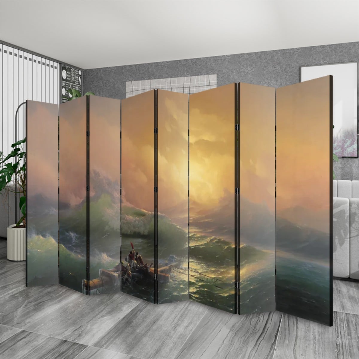 Ninth Wave Marinist 8 Panel Room Divider