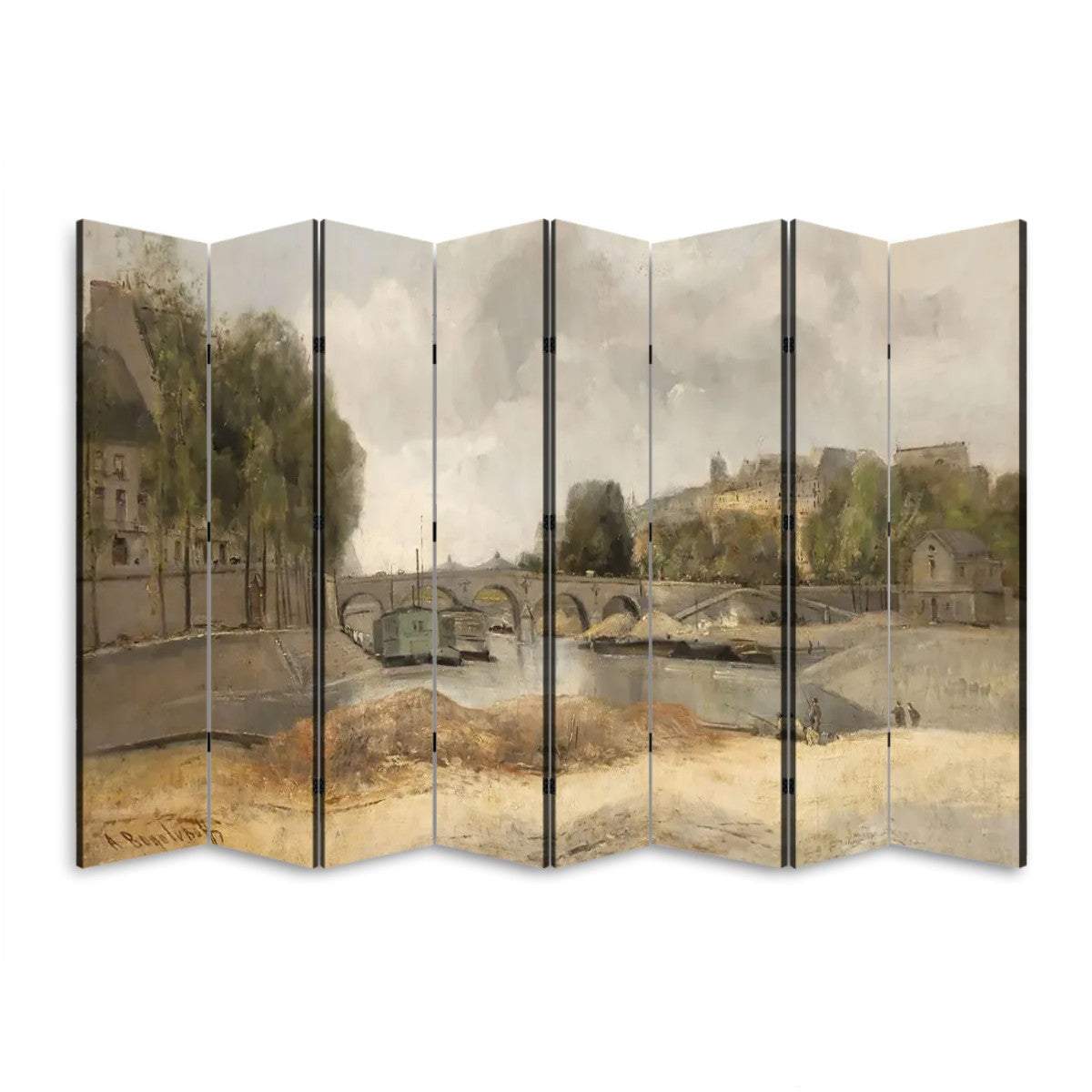 Paris Senna River 8 Panel Room Divider