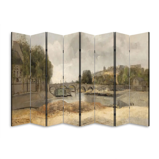 Paris Senna River 8 Panel Room Divider
