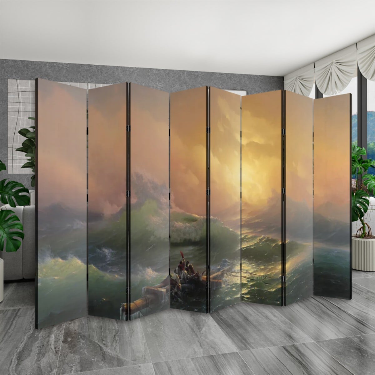 Ninth Wave Marinist 8 Panel Room Divider