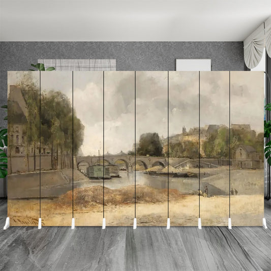 Paris Senna River 8 Panel Room Divider